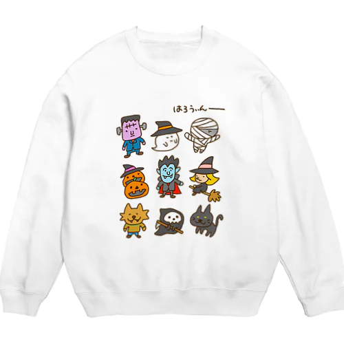 画伯チックなハロウィン Crew Neck Sweatshirt