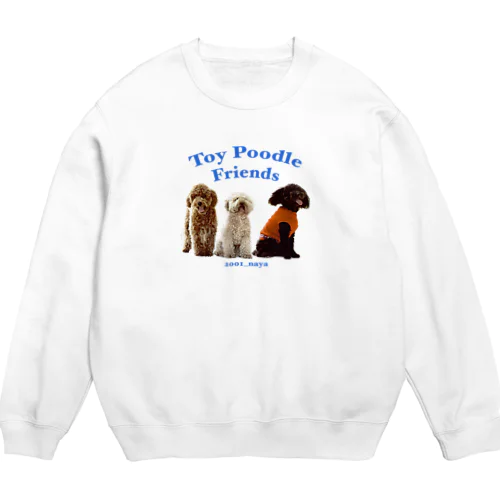 Toy Poodle Friends Crew Neck Sweatshirt