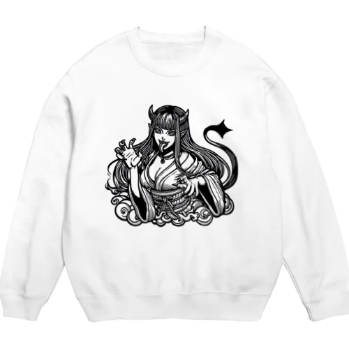 鬼姫 WET Crew Neck Sweatshirt