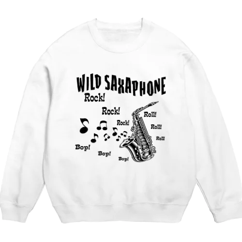 Wild Saxaphone Crew Neck Sweatshirt