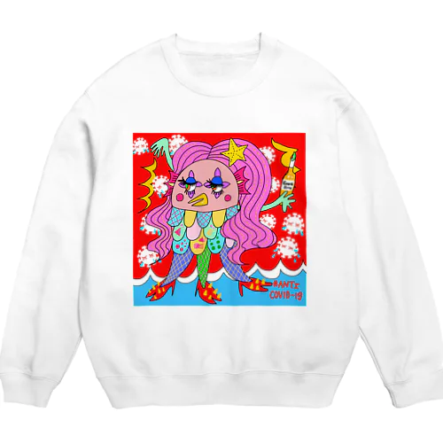 アマビエちゃん　スウェット Crew Neck Sweatshirt