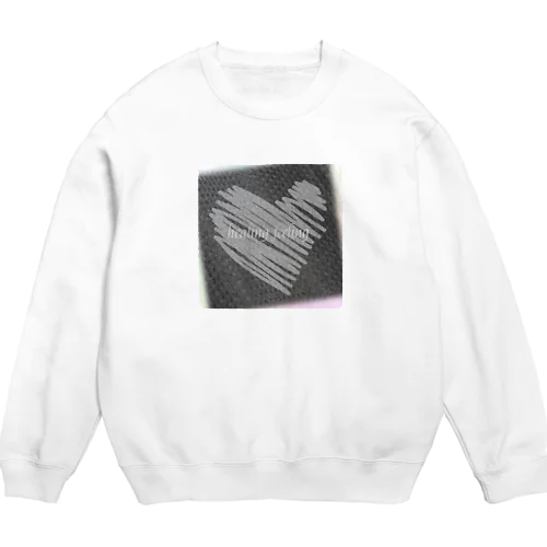 Gray Healing Feeling Crew Neck Sweatshirt