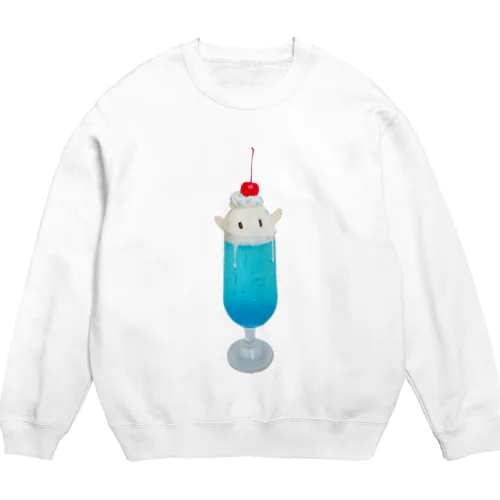 喫茶おばけちゃんズのブルーソーダ（〜1/31まで販売） Crew Neck Sweatshirt