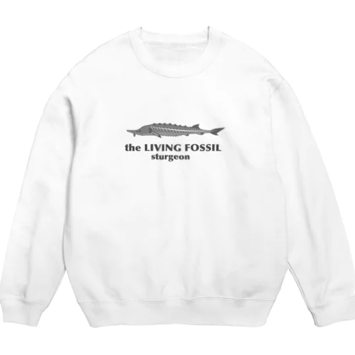 生きる化石（チョウザメ） Crew Neck Sweatshirt