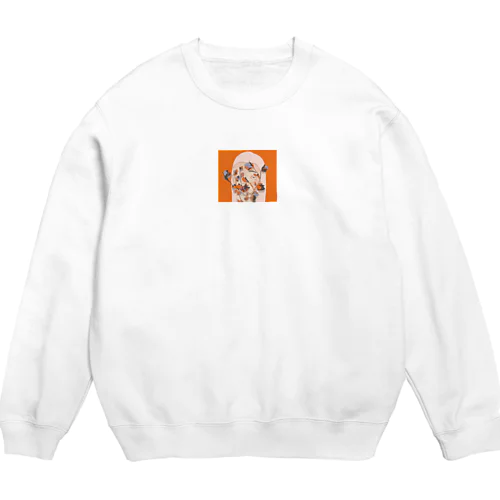 花(オレンジ) Crew Neck Sweatshirt