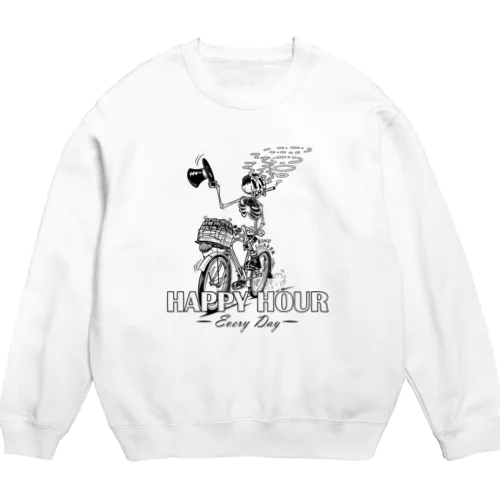 "HAPPY HOUR"(B&W) #1 Crew Neck Sweatshirt