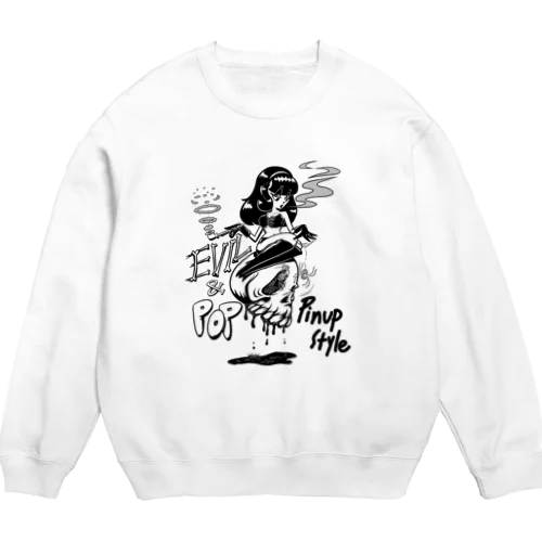 “evil & pop" #1 Crew Neck Sweatshirt