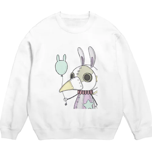 スチパンうさぎ(風船2) Crew Neck Sweatshirt