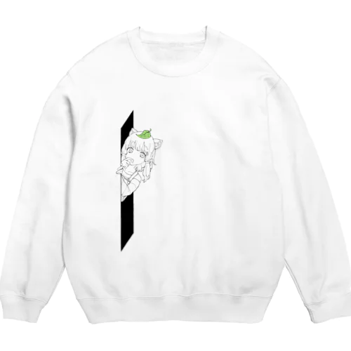 ひょっこりたぬきさん Crew Neck Sweatshirt