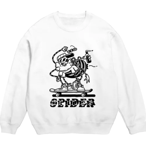 "SPIDER SLIDER" Crew Neck Sweatshirt