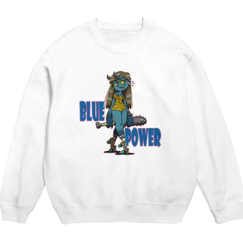 “BLUE POWER” Crew Neck Sweatshirt