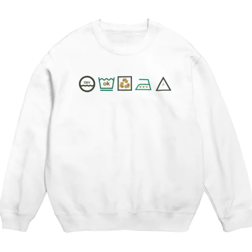 洗濯表示じゃないのだ Crew Neck Sweatshirt