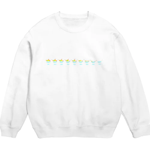 アイスクリーム(横1列) Crew Neck Sweatshirt