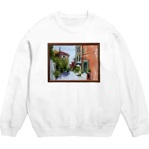 【水彩】 Haut-de-Cagnes Crew Neck Sweatshirt