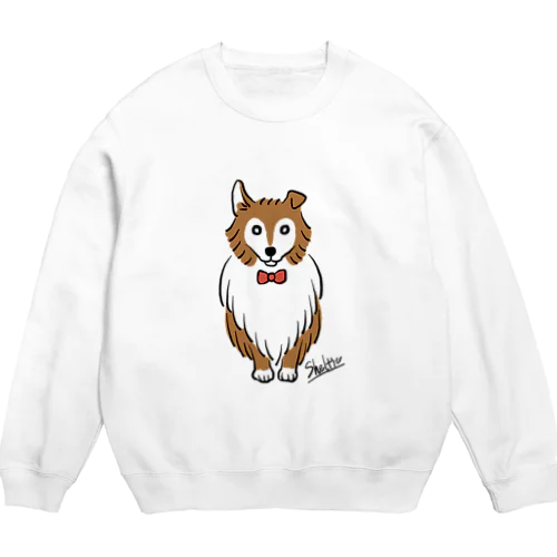 おすわりシェルティ Crew Neck Sweatshirt