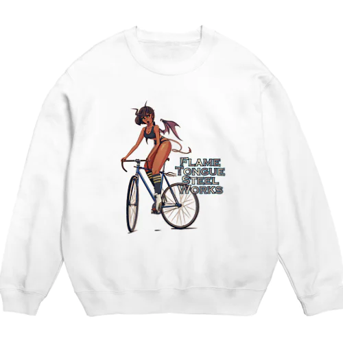 "FLAME TONGUE STEEL WORKS" Crew Neck Sweatshirt