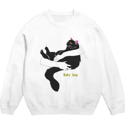 Baby hug にゃんこ Crew Neck Sweatshirt