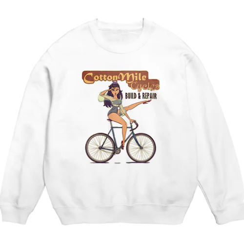 "Cotton Mile Cycles" Crew Neck Sweatshirt