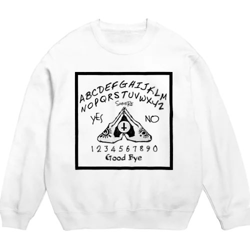 ウィジャボード　Ouija　白 Crew Neck Sweatshirt