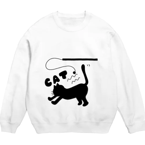 黒の世界（猫じゃらし） Crew Neck Sweatshirt