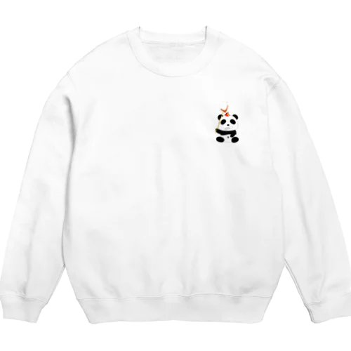 焚き火パンダ Crew Neck Sweatshirt