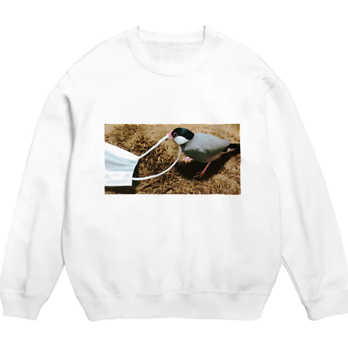 マスク文鳥 Crew Neck Sweatshirt