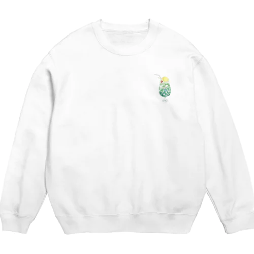 メロンソーダの中で泳ぐよ Crew Neck Sweatshirt