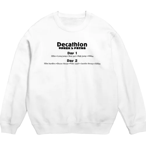 陸上競技　10種競技リスト Crew Neck Sweatshirt