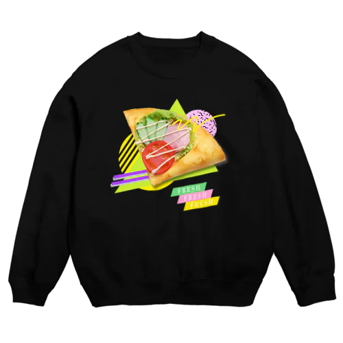 サラダクレープ（80s風） Crew Neck Sweatshirt