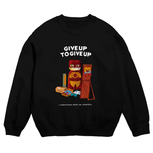 ヒーローになりたいネコ Crew Neck Sweatshirt