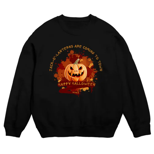 ハロウィンのかぼちゃ「ジャック・オー・ランタン」 Crew Neck Sweatshirt