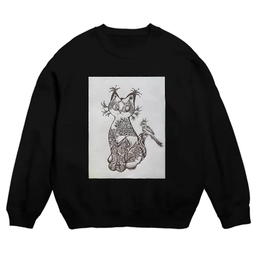 猫な幾何学。 Crew Neck Sweatshirt