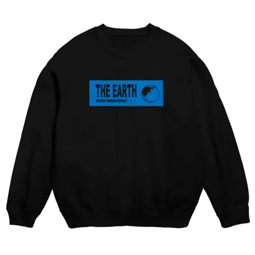 THE EARTHシンプルVer.　スウェット（青インク）16色 Crew Neck Sweatshirt