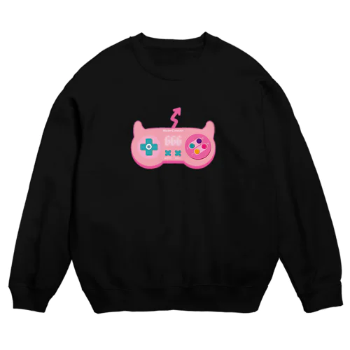 悪魔なコントローラー（ピンク） Crew Neck Sweatshirt