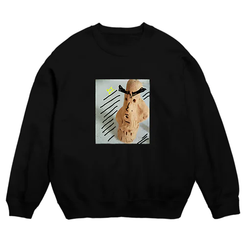 俺って…あざと格好いい…なミネラル豊富な土のはにわさん。 Crew Neck Sweatshirt