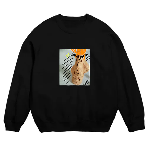 俺って…もっと…あざと格好いい…。なミネラル豊富な土のはにわさん。 Crew Neck Sweatshirt