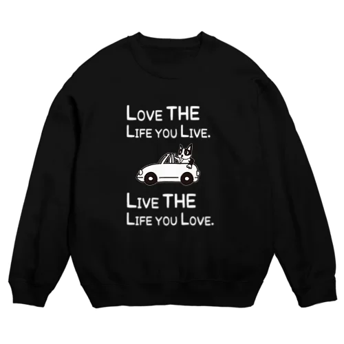 ドライブりんちゃん（ホワイト） Crew Neck Sweatshirt