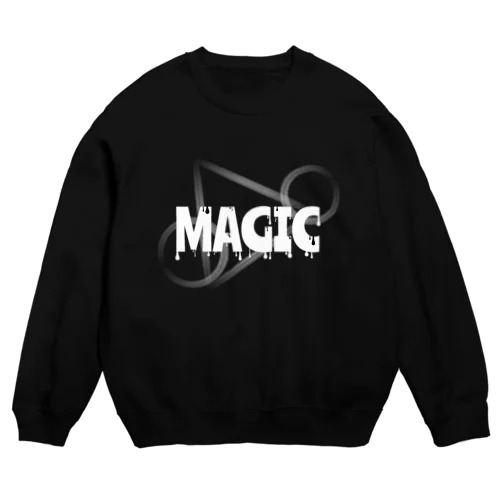 魔法は解けた（黒） Crew Neck Sweatshirt