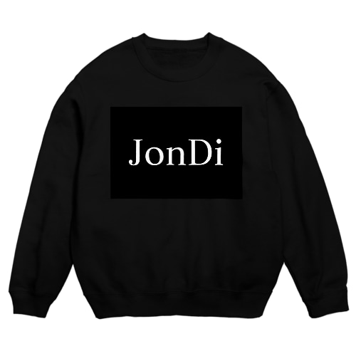 JonDi ロゴスウェット黒C Crew Neck Sweatshirt