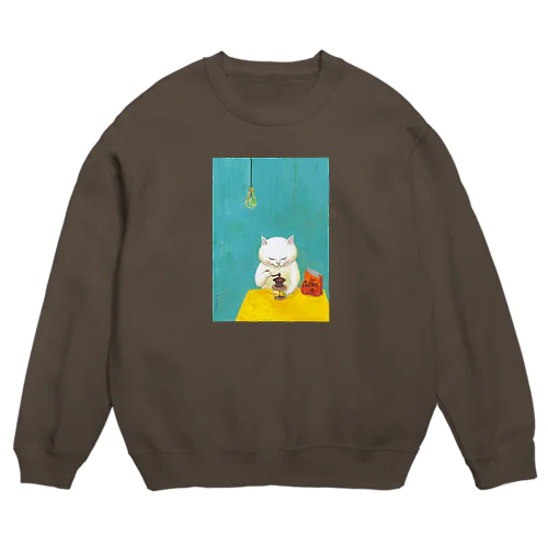 豆を挽く Crew Neck Sweatshirt