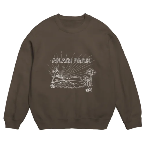 AKAGI★park01(白文字) Crew Neck Sweatshirt