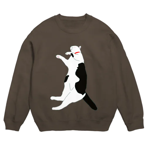 落ちてるネコ Crew Neck Sweatshirt