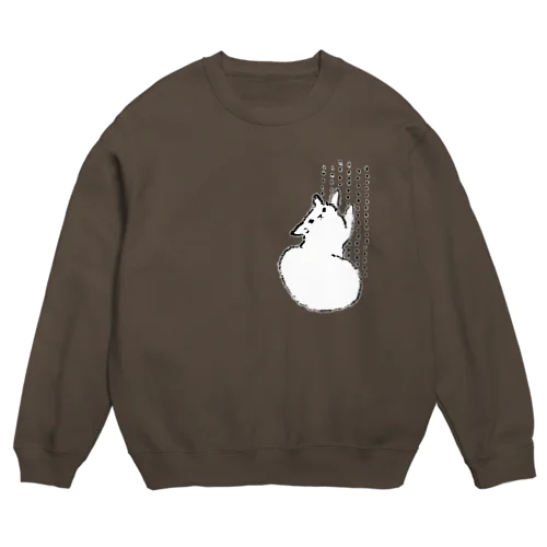 「壁はボクのもの」猫近の猫より Crew Neck Sweatshirt