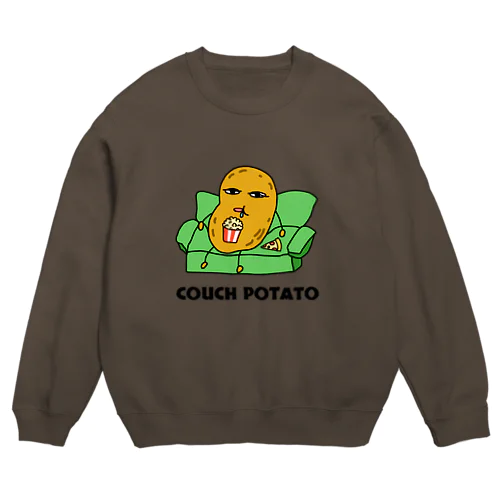 【おもしろ英語】カウチポテト Crew Neck Sweatshirt