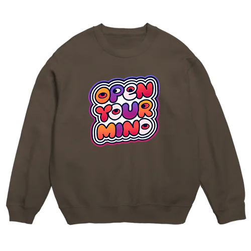 OPEN YOUR MIND（心の解放）サイケデリック LSD マジックマッシュルーム Crew Neck Sweatshirt