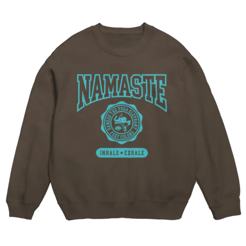 ヨガのガネゾーくん ナマステウェア ブルー Crew Neck Sweatshirt