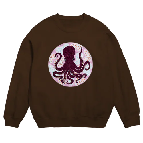 パンチニードル蛸 Crew Neck Sweatshirt