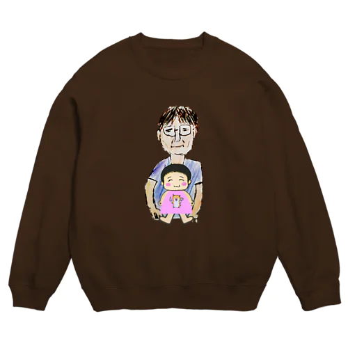 絵かきの家に子供が生まれた Crew Neck Sweatshirt