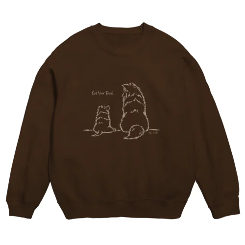 【茶】親子シェルティ Crew Neck Sweatshirt