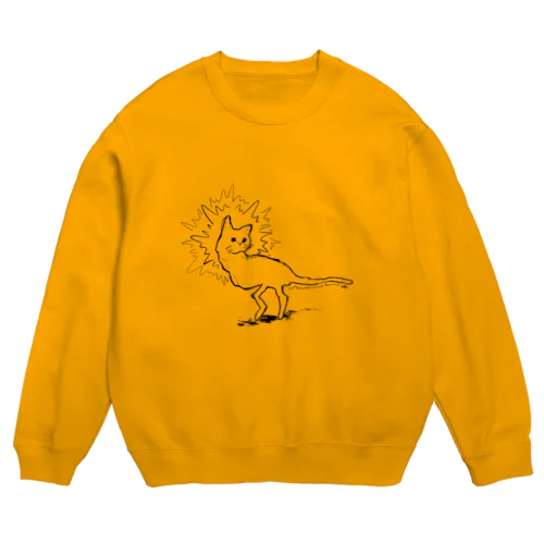 ねこかな(黒線) Crew Neck Sweatshirt